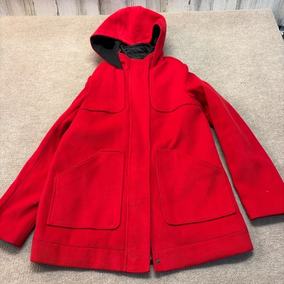 croft & barrow Jackets & Blazers - Croft & Barrow Red Hooded Coat – Quilted Lining